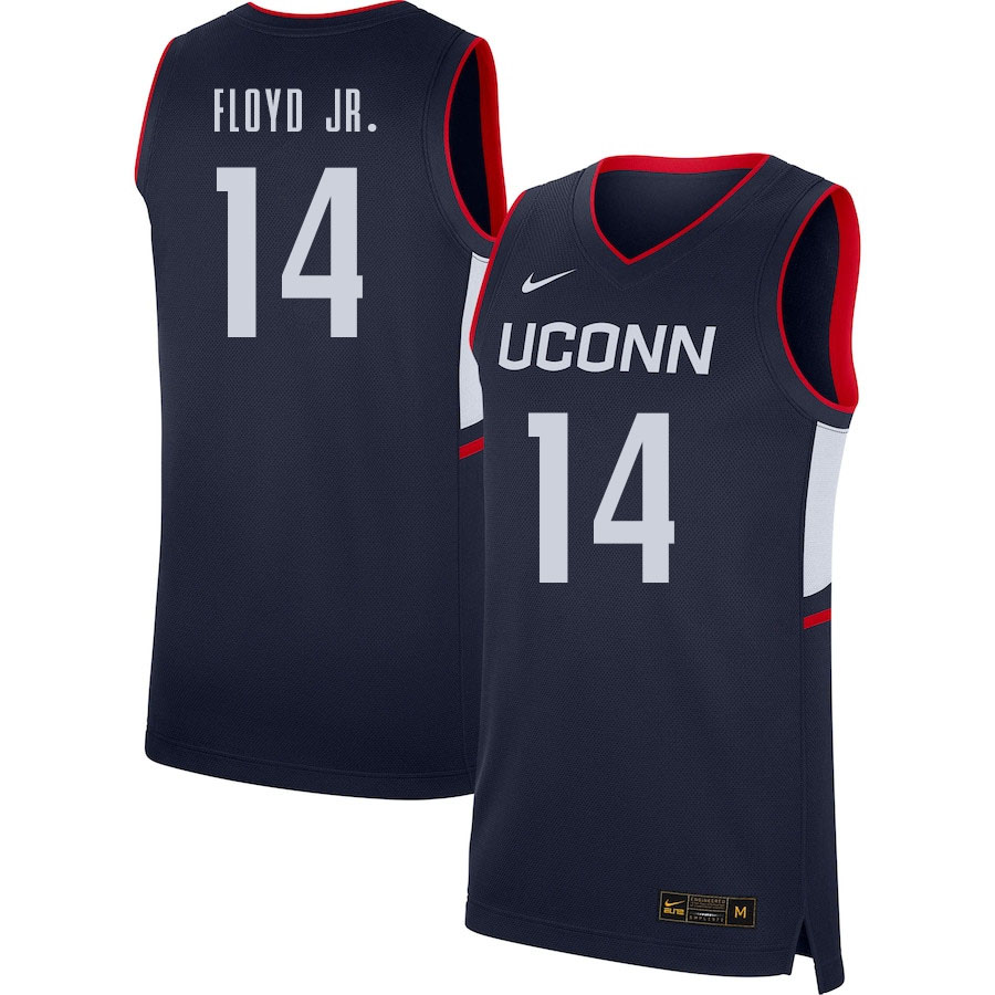 Men #14 Corey Floyd Jr. Uconn Huskies College Basketball Jerseys Sale-Navy - Click Image to Close
